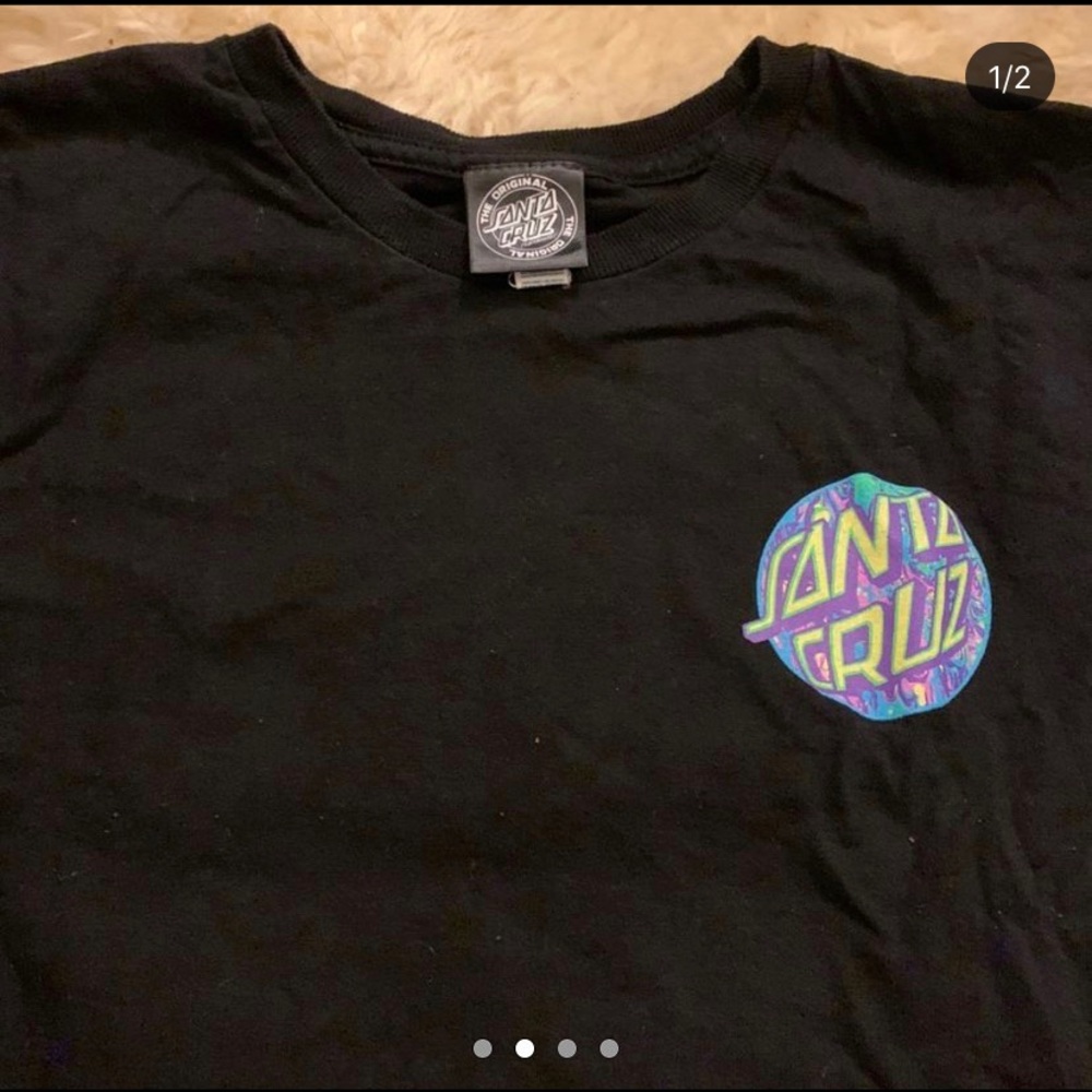 authentic santa cruz black shirt size s men’s